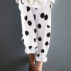 Cotton Polka Dot Elastic Waist Pockets Pants - Image 2