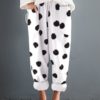 Cotton Polka Dot Elastic Waist Pockets Pants - Image 3
