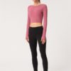 Crossed Straps Backless Fitted Yoga T Shirts - Image 3