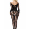 Crotchless Long Sleeve Sexy Hosiery Bodystocking - Image 4