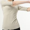 Drawstring Fitted V Neck Short Sleeve Yoga T-Shirt - Image 2