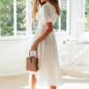 Elegant Ruffled Beach Style Wrap Dress - Image 2