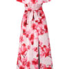 Floral Off The Shoulder Split Maxi Dresses - Image 2
