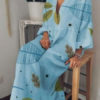 Floral Print Pleated Layered Maxi Dresses - Image 4