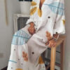 Floral Print Pleated Layered Maxi Dresses - Image 5