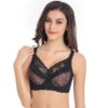 Full Coverage Jacquard Non Padded Lace Sheer Underwire Bra