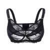 Full Coverage Jacquard Non Padded Lace Sheer Underwire Bra - Image 8