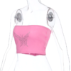 Glitter Diamond Off Shoulder Camis Cropped Top - Image 3