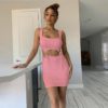 Hollow Out Sleeveless Crop Top Mini Skirt - Image 12
