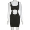 Hollow Out Sleeveless Crop Top Mini Skirt - Image 8