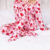 Hoodie Front Zipper Polar Fleece Footed Pajamas - Image 3