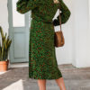 Leopard Print Long Sleeves Shirt Maxi Dresses - Image 8