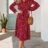 Leopard Print Long Sleeves Shirt Maxi Dresses - Image 2