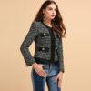 Long Sleeve Button Stylish Weaving Coats Tops - Image 3