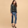 Long Sleeve Button Stylish Weaving Coats Tops - Image 4