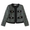 Long Sleeve Button Stylish Weaving Coats Tops - Image 6
