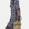 Long Sleeve Vintage Ethnic Print Maxi Dress - Image 2