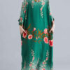 Long Sleeves Floral Print V-Neck Cotton Floor Length Maxi Dress
