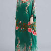 Long Sleeves Floral Print V-Neck Cotton Floor Length Maxi Dress - Image 2