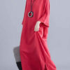 Long Sleeves V-Neck Cotton Long Maxi Dress - Image 3