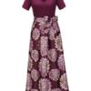 Maxi Dresses Short Sleeves Printed Dress - Image 2