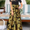 Maxi Dresses Short Sleeves Printed Dress - Image 4