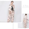 Polka Dot Long Sleeve Nightwear 3 PCS Sets - Image 3