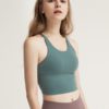 Pure Color Criss Cross Back Yoga Top
