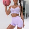 Sexy Bodycon Crop Top Shorts 2 Pieces - Image 2