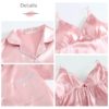 Sexy Faux Silk Long Sleeve 7 Pieces Sets - Image 2
