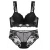 Sexy Hollow Brassiere Gather Bra And Panty Sets - Image 7