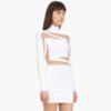 Sexy Lace Bandage Long Sleeve Hollow Out Club Mini Party Dress - Image 5
