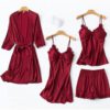 Sexy Lace Sleepwear 4 Pieces Sets - Image 7