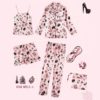 Sexy Long Sleeve Cute Pattern Sleepwear - Image 2