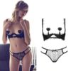 Sexy Solid Half Cup Underwear Bra Sets