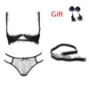 Sexy Solid Half Cup Underwear Bra Sets - Image 7