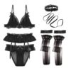 Sexy Stocking Garter Lace Bra Set - Image 5