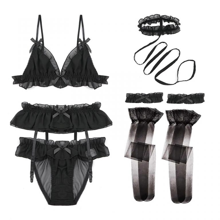 Sexy Stocking Garter Lace Bra Set - Image 5
