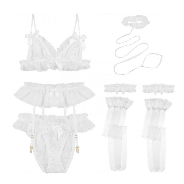 Sexy Stocking Garter Lace Bra Set - Image 7
