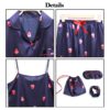 Sexy Strawberry Printed Long Sleeve Sleepwear - Image 3
