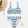 Sexy Two-piece Stripe Bikini Swimsuit - Image 7