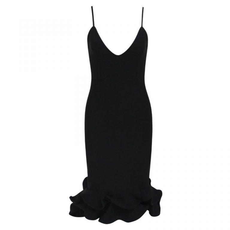 Sexy V-Neck Spaghetti Strap Mermaid Bodycon Dress - Image 5