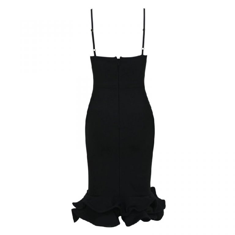 Sexy V-Neck Spaghetti Strap Mermaid Bodycon Dress - Image 6