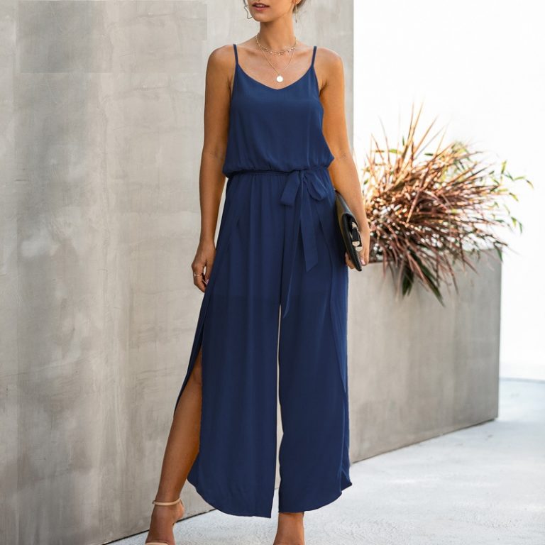 Sexy V-Neck Spaghetti Strap Rompers Jumpsuit