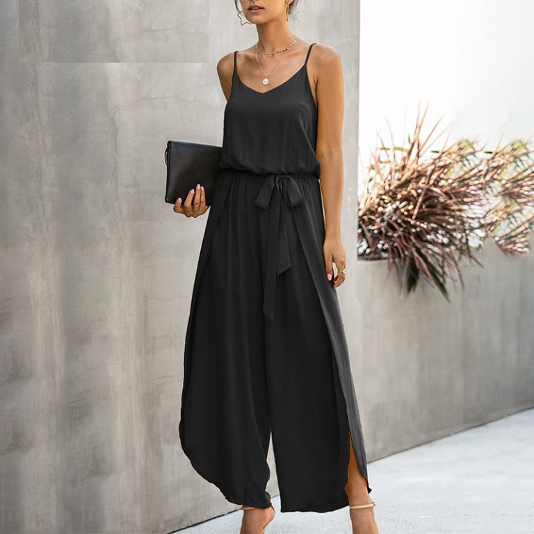 Sexy V-Neck Spaghetti Strap Rompers Jumpsuit - Image 4
