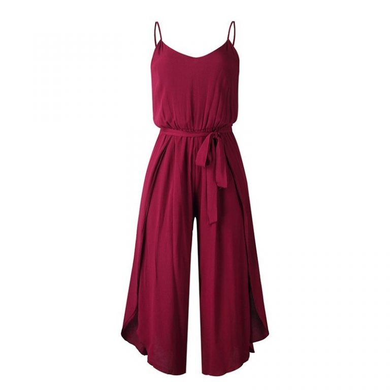 Sexy V-Neck Spaghetti Strap Rompers Jumpsuit - Image 8
