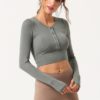 Simple Style Pure Color Sports Yoga Cropped T Shirt - Image 4