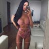 Sleeveless Backless Briefs Lace Lingerie Set
