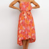 Sleeveless High Low Floral Maxi Dresses - Image 2