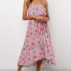 Sleeveless High Low Floral Maxi Dresses